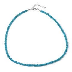 Collana in argento con Apatite Blu Neon