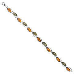 Bracciale in argento con Ambra Baltica