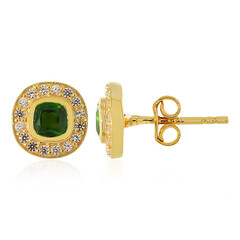 Orecchini in argento con Diopside Russo