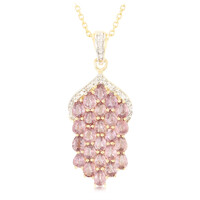 Collana in oro con Zaffiro Padparadscha (non riscaldato) (AMAYANI)