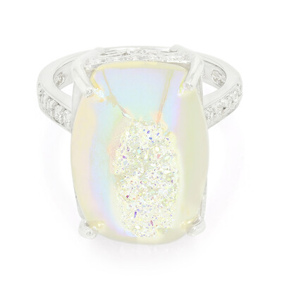 Anello in argento con Quarzo Glitter Perlato