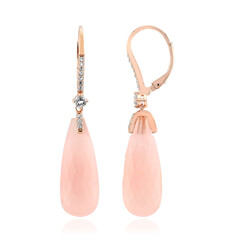 Orecchini in argento con Calcedonio Rosa