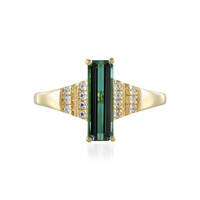 Anello in argento con Tormalina Verde di Benedito