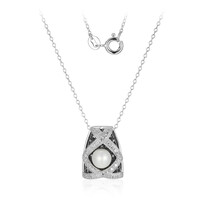 Collana in argento con Perla d'Acqua Dolce Bianca