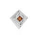 Ciondolo in argento con Zircone Cognac (MONOSONO COLLECTION)