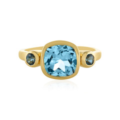 Anello in argento con Topazio Blu Cielo