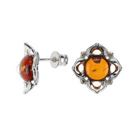Orecchini in argento con Ambra Baltica