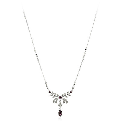 Collana in argento con Rodolite