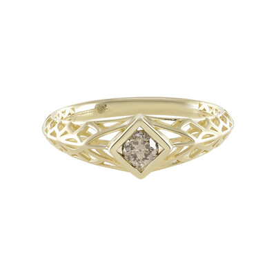 Anello in oro con Diamante Champagne I2 (Ornaments by de Melo)