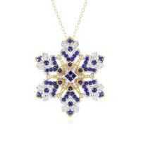 Collana in argento con Spinello Cobalto (Gems en Vogue)