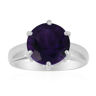 Anello in argento con Ametista Zambiana