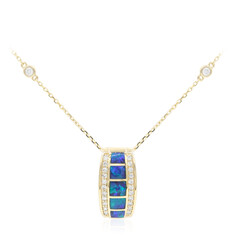 Collana in oro con Opale Nero di Lightning Ridge (CIRARI)