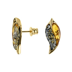 Orecchini in argento con Ambra Baltica