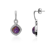 Orecchini in argento con Turchese Kingman Mohave Porpora