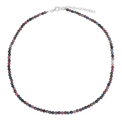 Collana in argento con Zaffiro Fancy