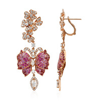 Orecchini in oro con Zaffiro Ceylon Rosa (Estée Collection)