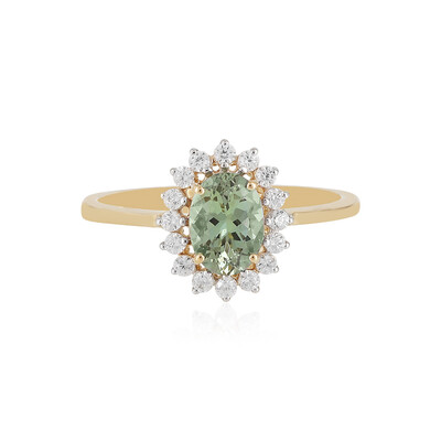 Anello in oro con Tanzanite Verde