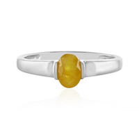 Anello in argento con Zaffiro Giallo del Madagascar