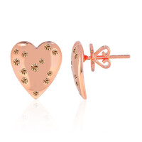 Orecchini in oro con Diamante Rose de France SI1 di Argyle