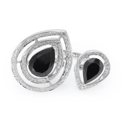 Anello in argento con Spinello Nero (Annette)