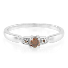 Anello placcato in platino con Diamante Fancy