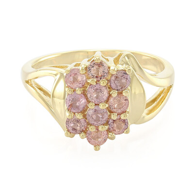 Anello in oro con Zaffiro Padparadscha (non riscaldato) (AMAYANI)