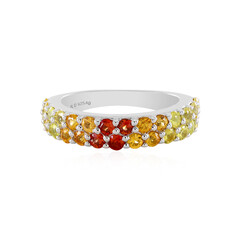 Anello in argento con Zaffiro Fancy