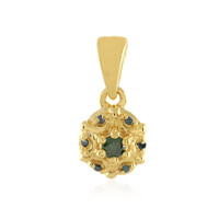 Ciondolo in argento con Diamante Verde I3