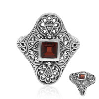 Anello in argento con Granato Mozambico