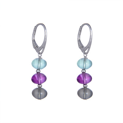 Orecchini in argento con Fluorite