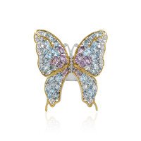 Anello in argento con Topazio Blu Cielo (Gems en Vogue)