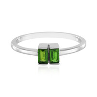 Anello in argento con Diopside Russo