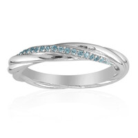 Anello in argento con Topazio Blu Cielo
