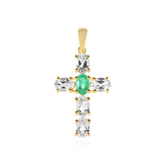 Ciondolo in argento con Smeraldo Russo