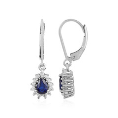 Orecchini in argento con Spinello Blu Royal