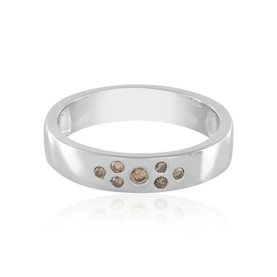 Anello in oro con Diamante Champagne I1
