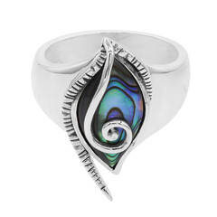 Anello in argento con Conchiglia Abalone