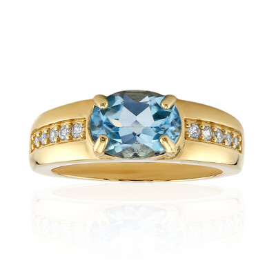 Anello in argento con Topazio Blu Cielo
