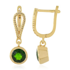 Orecchini in argento con Diopside Russo