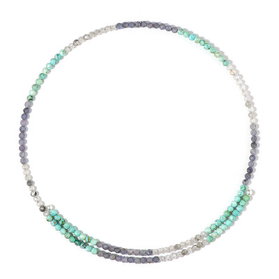 Collana rigida in acciaio con Turchese (Riya)