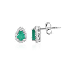 Orecchini in argento con Smeraldo Zambia