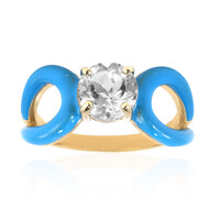 Anello in argento con Topazio Bianco