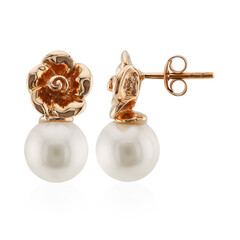 Orecchini in oro con Perla d'Acqua Dolce Bianca (TPC)