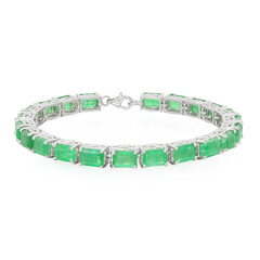 Bracciale in argento con Smeraldo Zambia