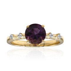 Anello in oro con Ametista dell'Arizona (Amanda Adkins)