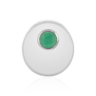 Ciondolo in argento con Calcedonio Verde (MONOSONO COLLECTION)