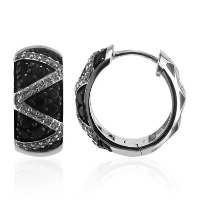 Orecchini in argento con Spinello Nero
