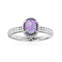 Anello in argento con Ametista Chevron