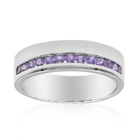 Anello in argento con Zaffiro Ceylon Porpora (non riscaldato)