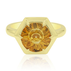 Anello in oro con Citrino (Glenn Lehrer)